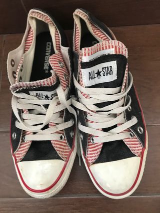 Zapatillas negras cordones CONVERSE número 42 de segunda mano por 20 EUR en  Alicante en WALLAPOP