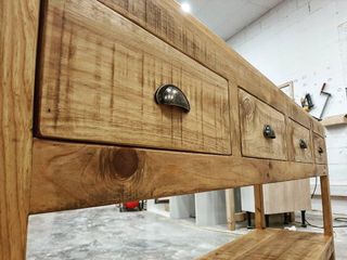 Mueble de baño lavabo madera rústico