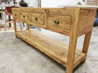 Mueble de baño lavabo madera rústico