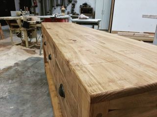 Mueble de baño lavabo madera rústico