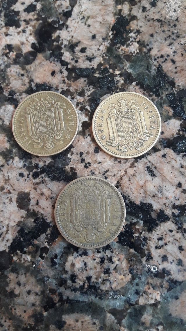 monedas de 1 pesetas de Franco