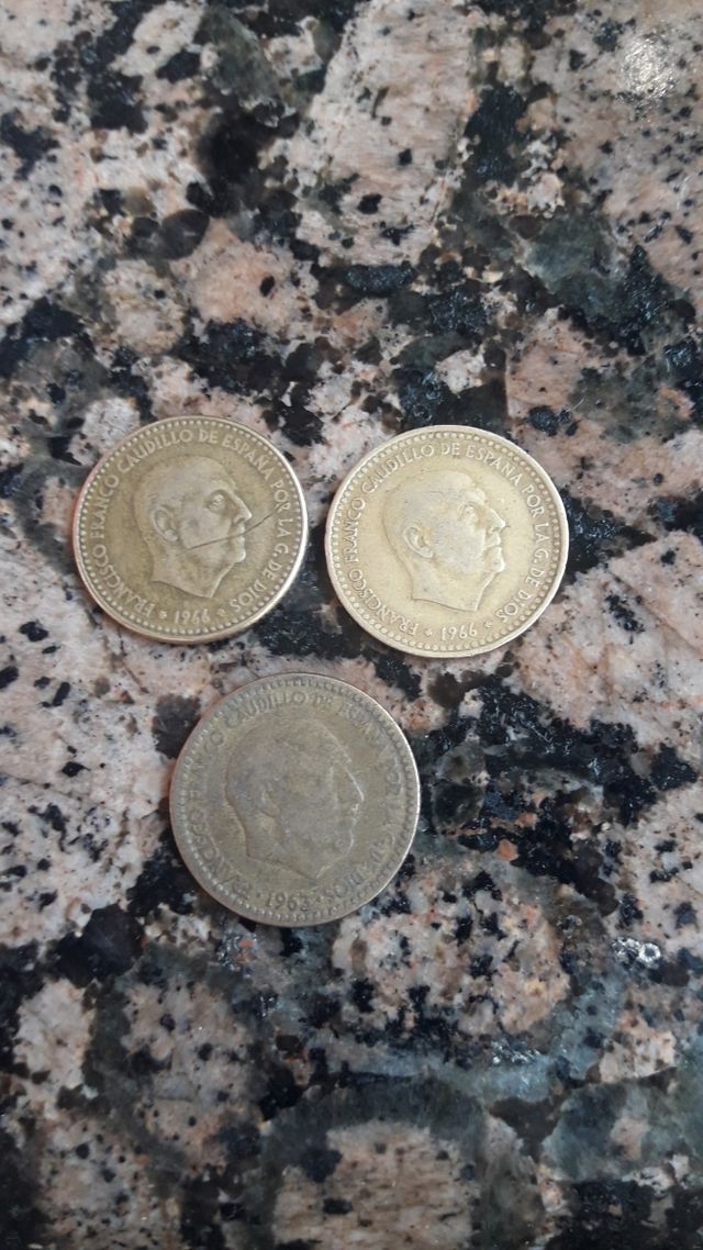 monedas de 1 pesetas de Franco