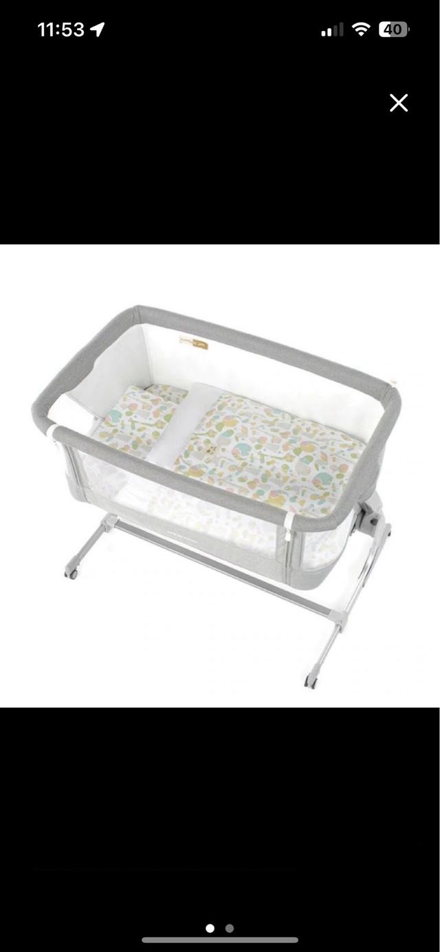 Minicuna de colecho Jané Baby Side gris claro