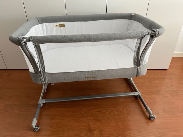 Minicuna de colecho Jané Baby Side gris claro