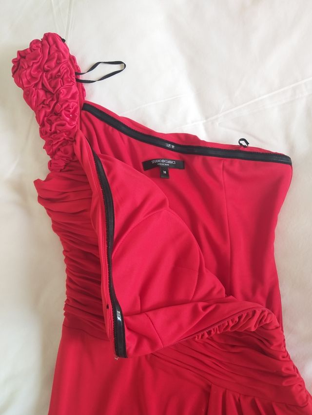 vestido rojo fiesta, ceremonia, boda, comunión