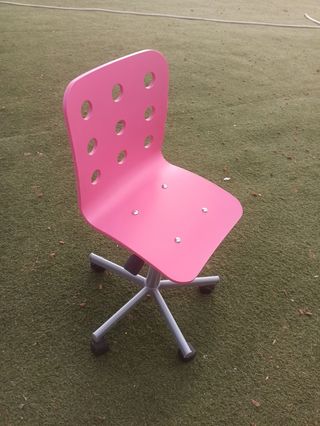 silla de escritorio rosa pastel con borde blanco ikea silla de escritorio rosa pastel con borde blanco ikea