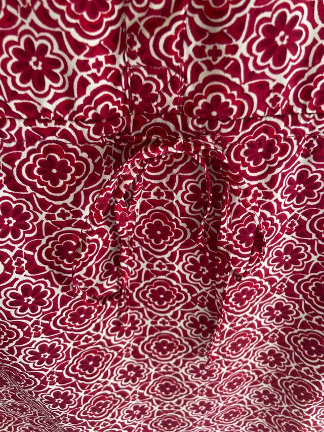 Vestido estampado rojo