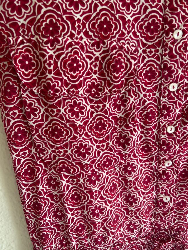 Vestido estampado rojo