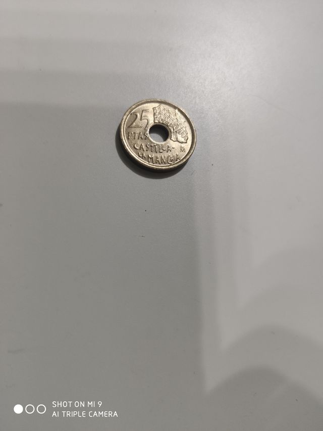 moneda 25 pesetas Castilla la Mancha 1996