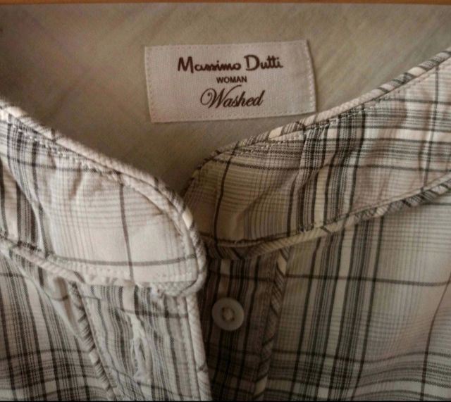 Camisa  de cuadros con cinturón  Massimo Dutti  L