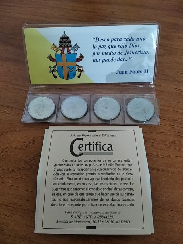 monedas de 1 Franco del Papa Juan Pablo II