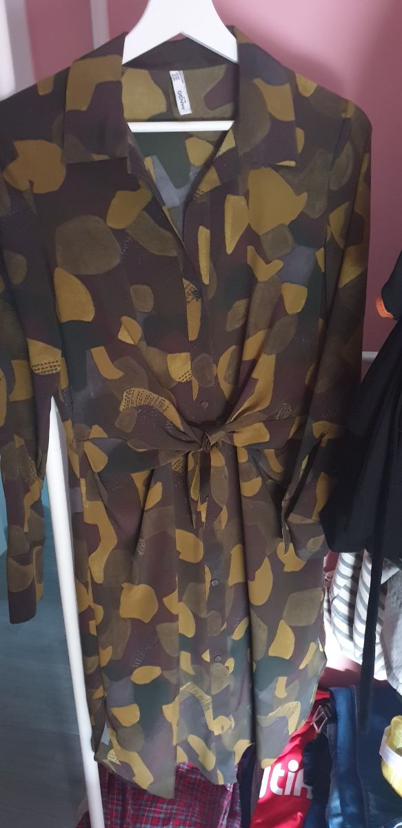 vestido camisero mango