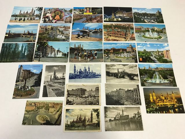 LOTTO DI 26 CARTOLINE VECCHIE ORIGINALI ZARAGOZA