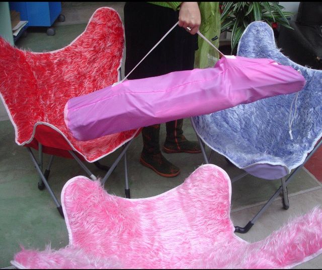 Silla Peluche colores plegable con bolsa