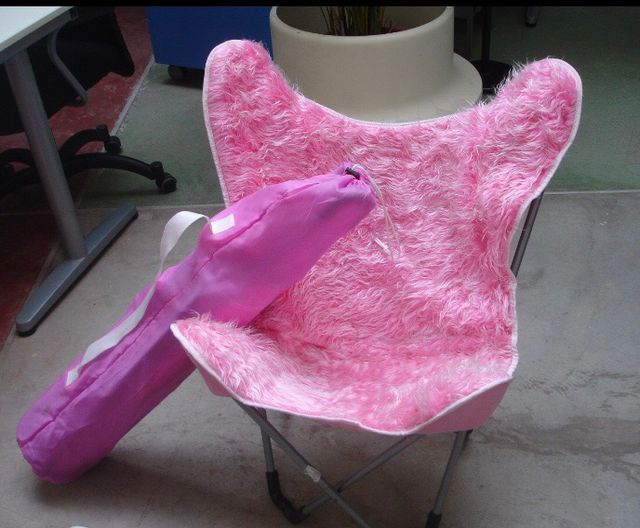 Silla Peluche colores plegable con bolsa