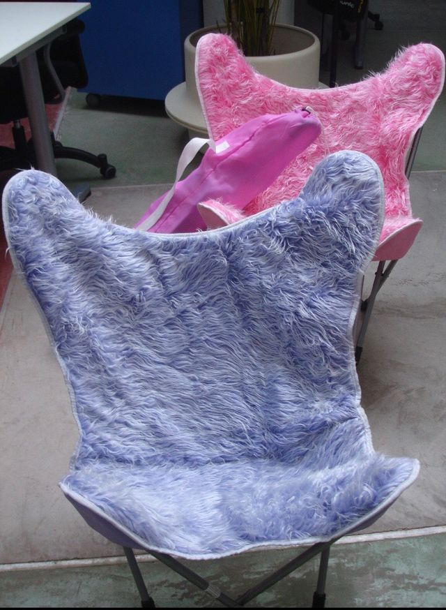 Silla Peluche colores plegable con bolsa