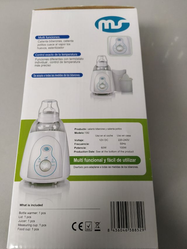 Esterilizador calienta biberones exprimidor