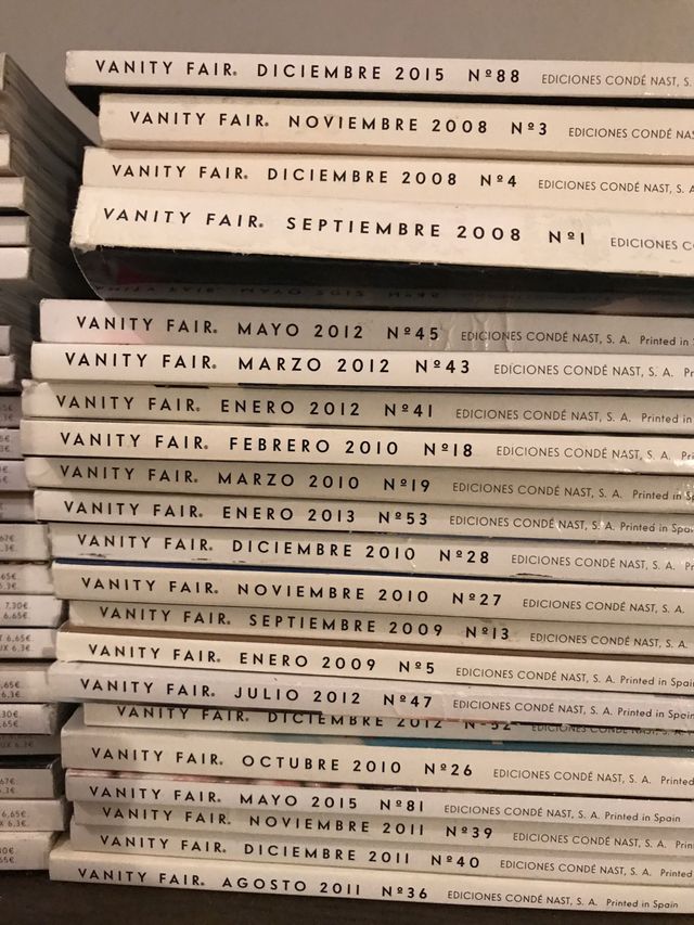 Vanity Fair España N 1 incluido. 45 revistas.