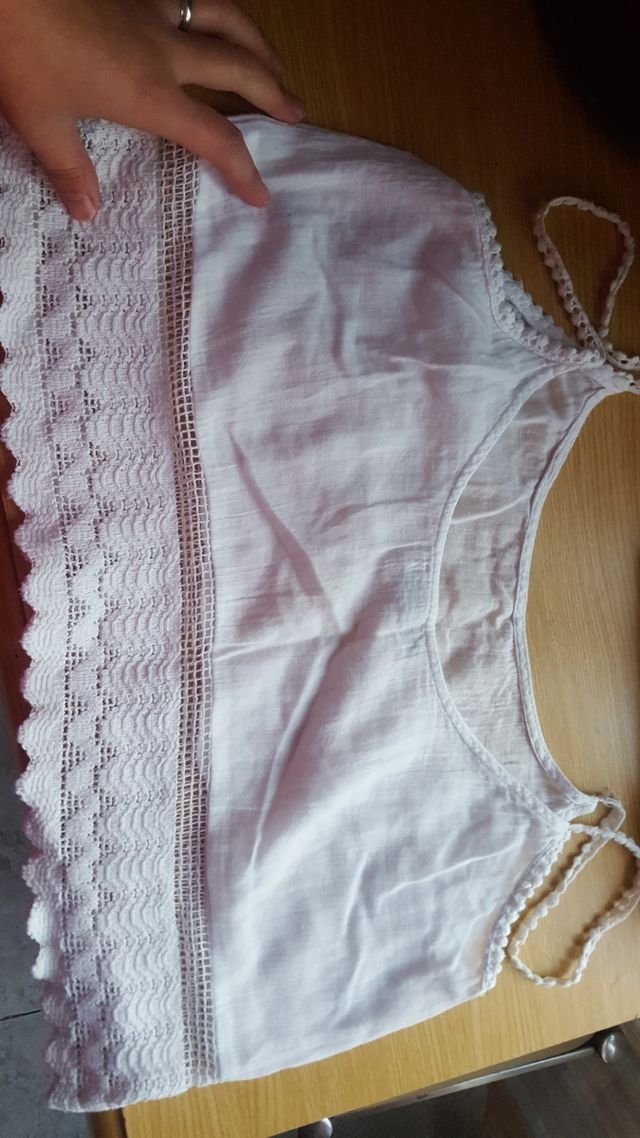 top blanco talla M