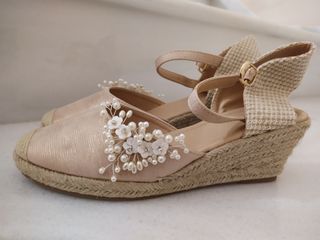 Zapatos de novia de esparto de segunda mano en WALLAPOP