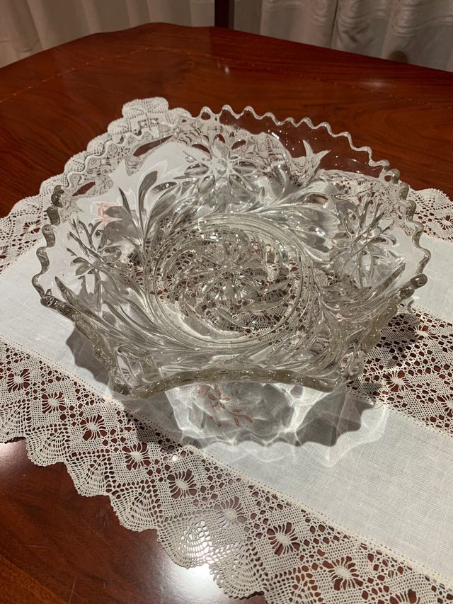 Fuente ensaladera de cristal