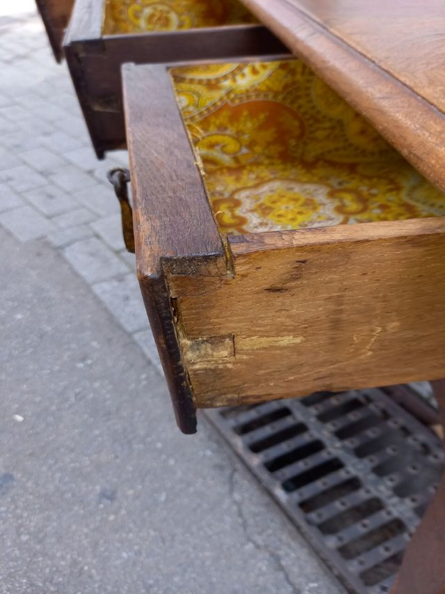 mesa antigua recibidor, roble