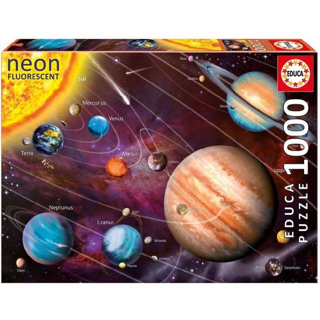 Puzzle 1000 piezas Sistema Solar Neon