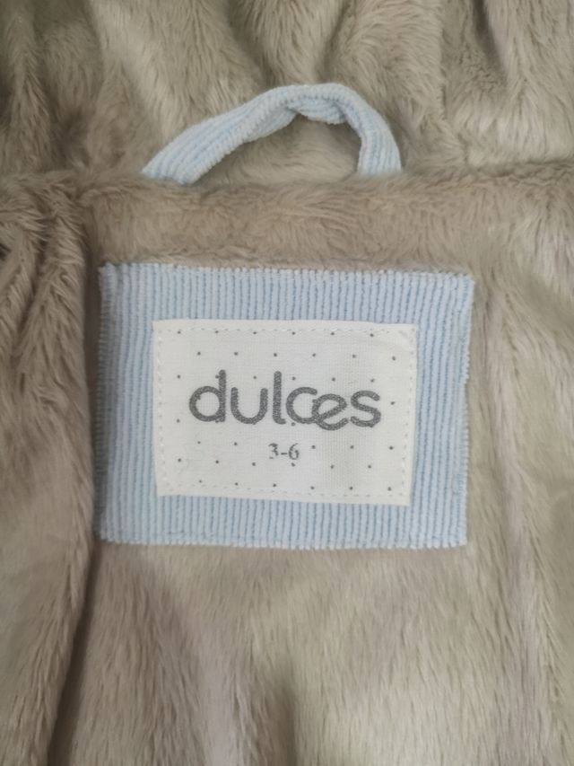 Abrigo NUEVO bebé marca Dulces talla 3-6meses