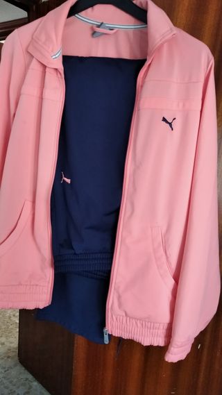 Chandal puma rosa y azul marino de segunda mano por 20 EUR en Náquera en  WALLAPOP