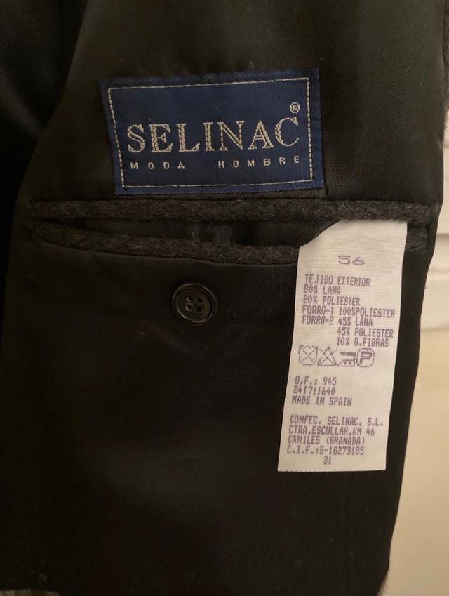 Abrigo de lana nuevo hombre