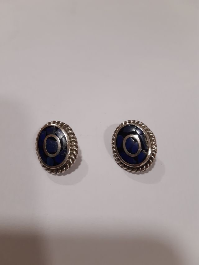 pendientes plata lapislázuli