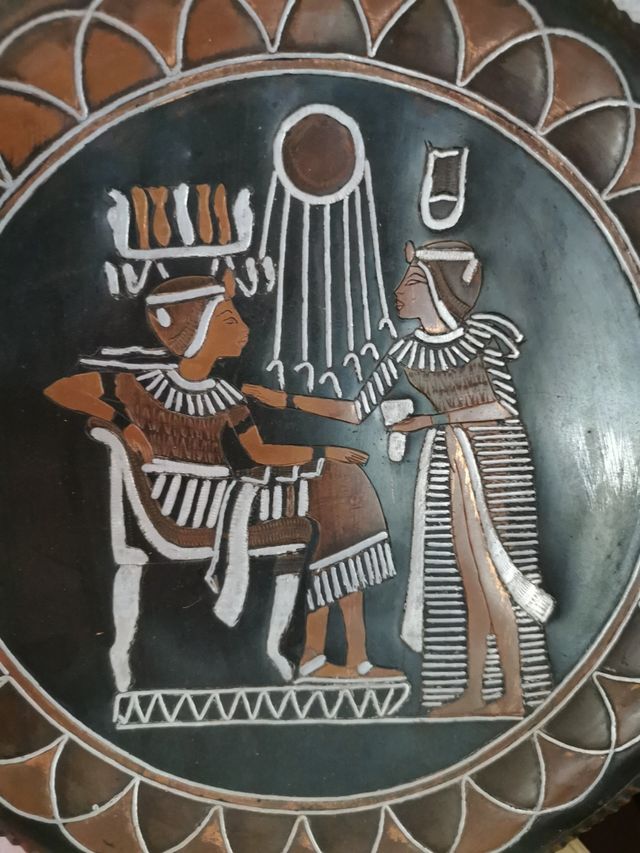 👀PLATO LATÓN ANTIGUO EGIPTO