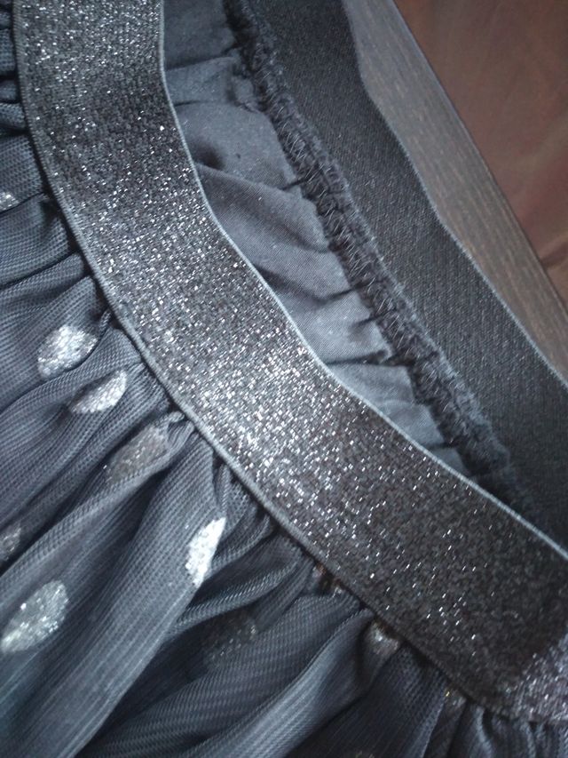 falda vuelo negra tull