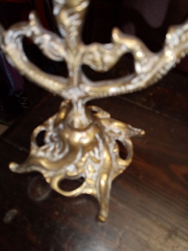 Candelabro bronce 3 velas