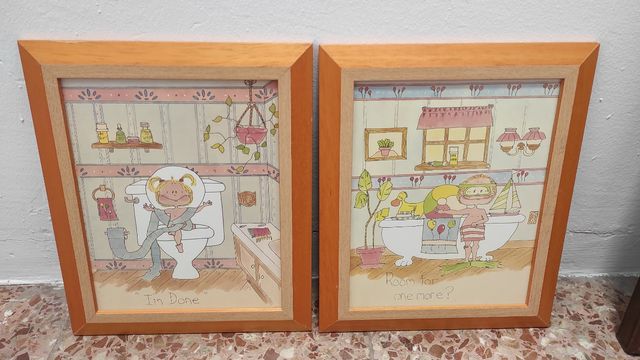 Lote 2 cuadros infantiles