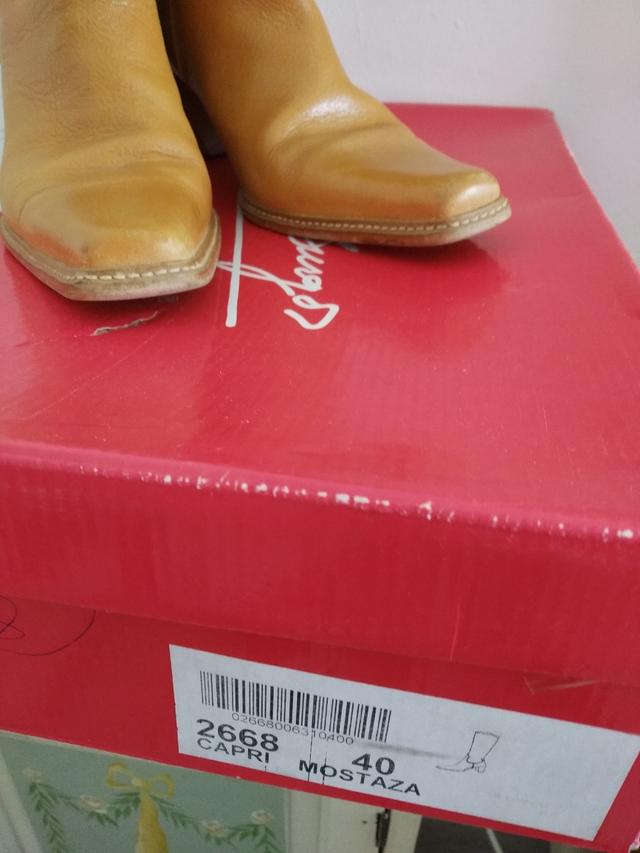 Botas altas PIEL Mostaza