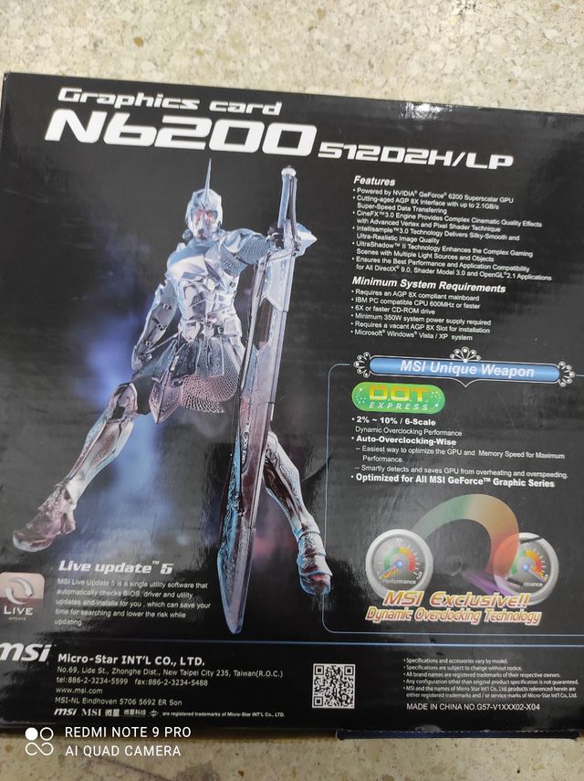 tarjeta gráfica msi NB 200