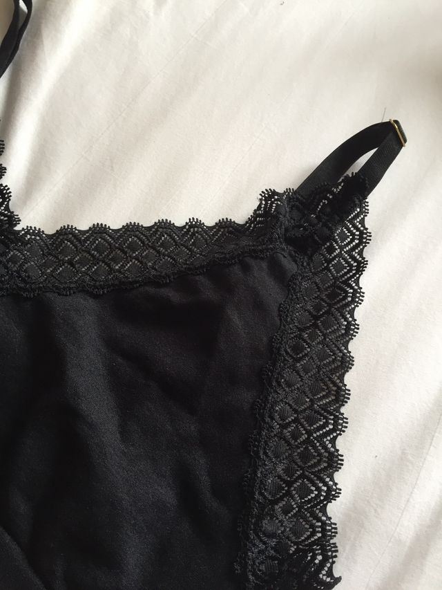 Sujetador lencero negro