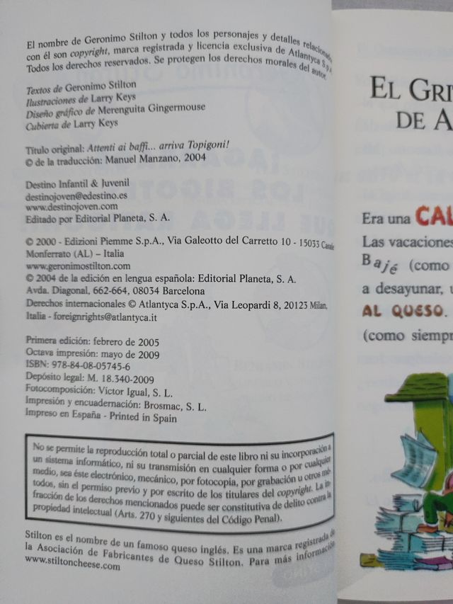 Libro Gerónimo Stilton 15 ¡Agarraos los bigotes...