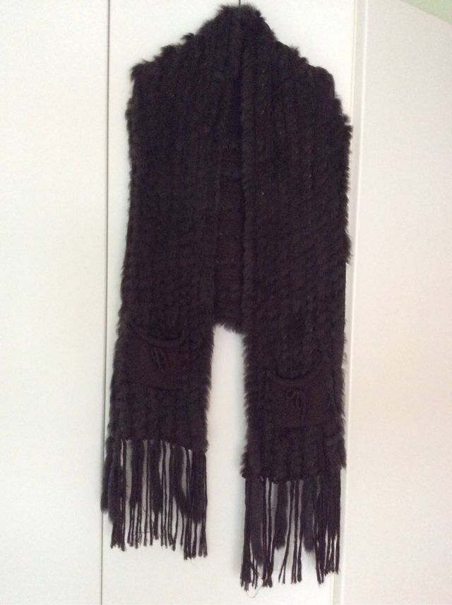 Chaleco marrón de pelo