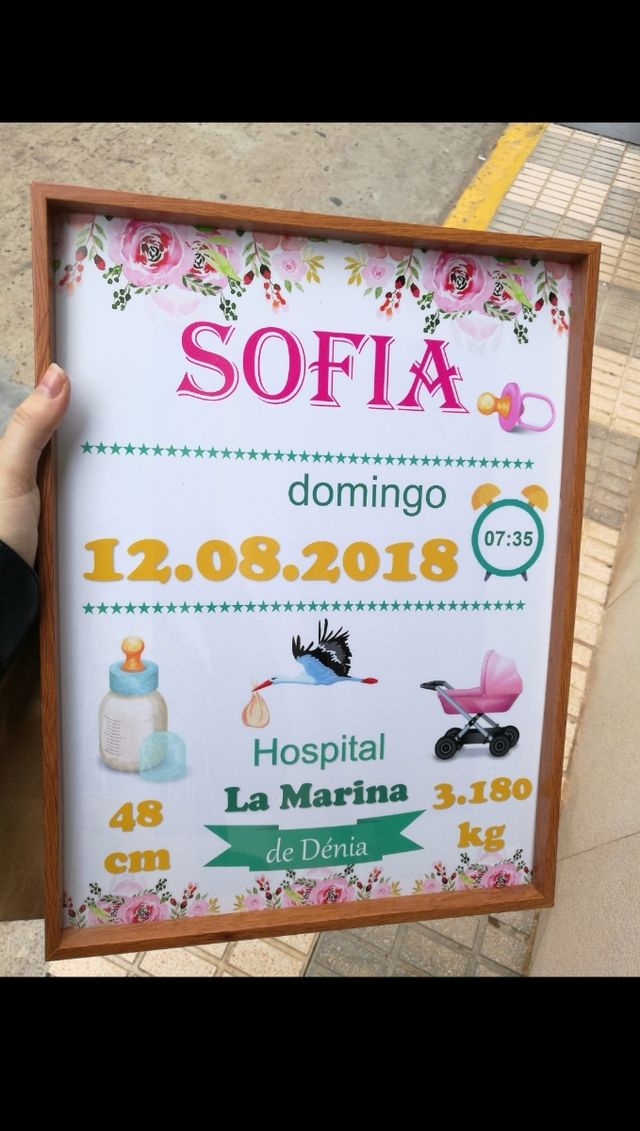 Cuadro natalicio personalizado