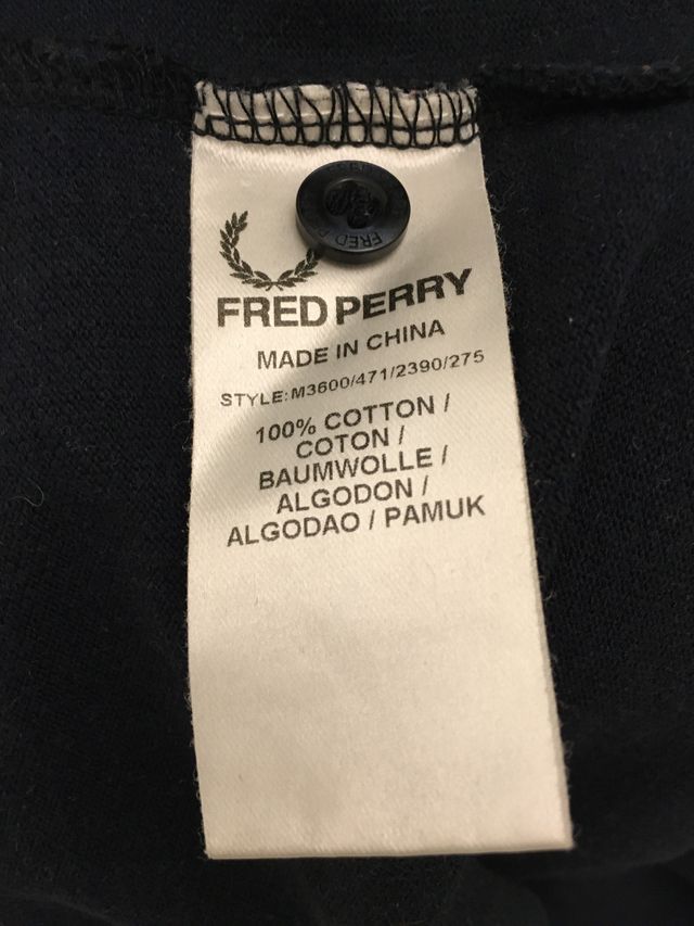 Polo Fred Perry, color azul marino, talla M