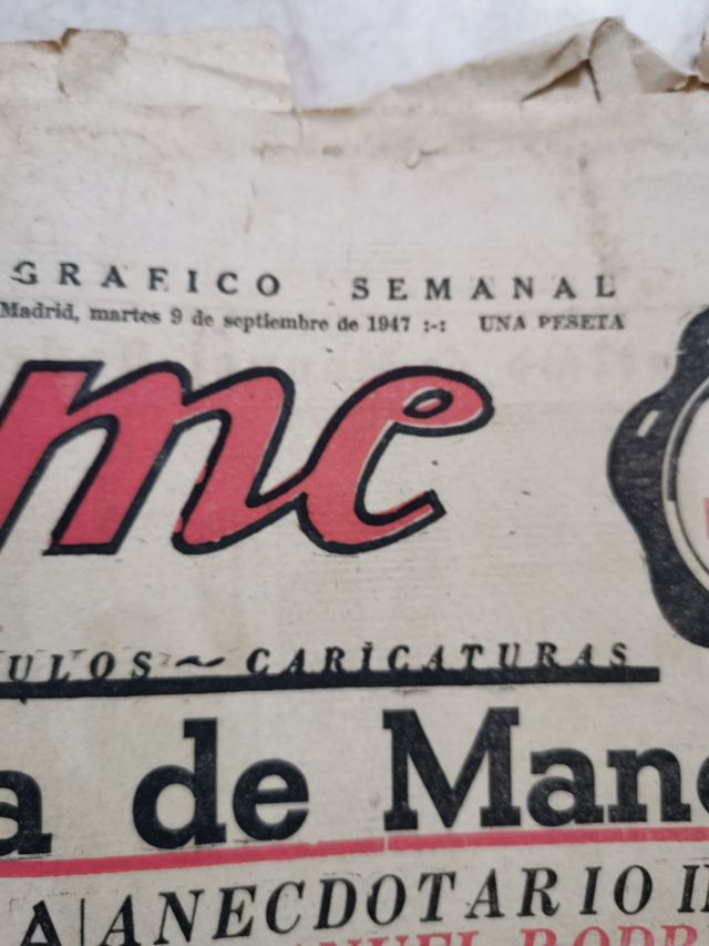 periódico antiguo Toreo