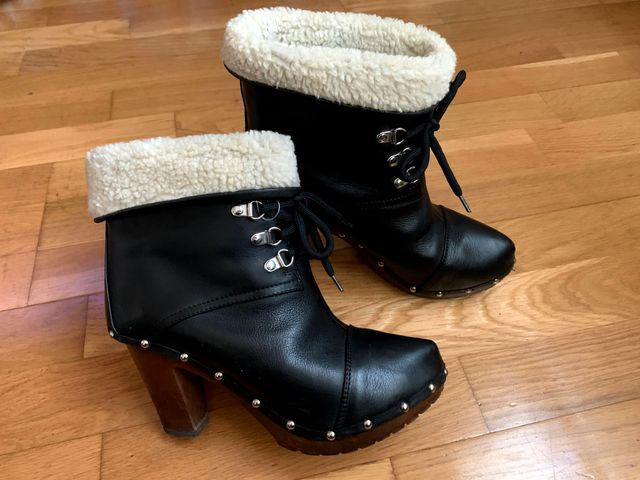 Bota piel plataforma