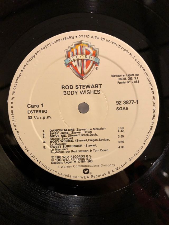 vinilo LP, ROD STEWART , Body Wishes