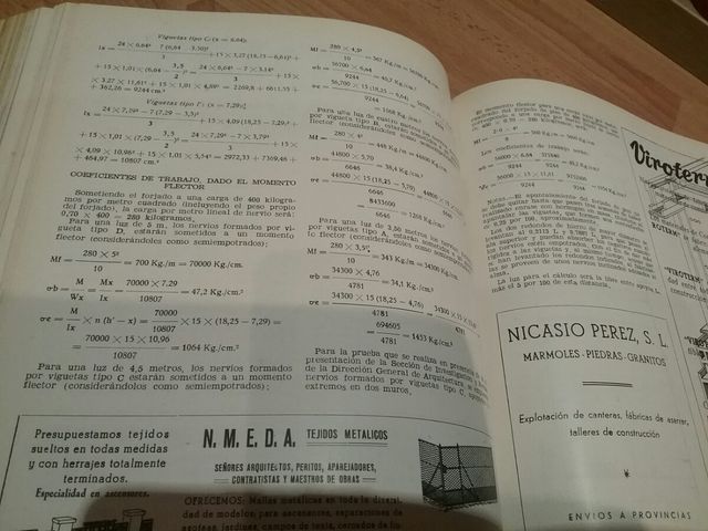 Antigua revista "Construcciones" 1944-1956