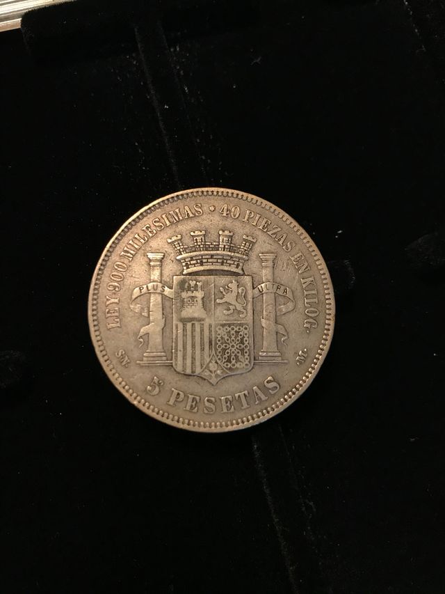 Moneda PLATA 5 pesetas 1870