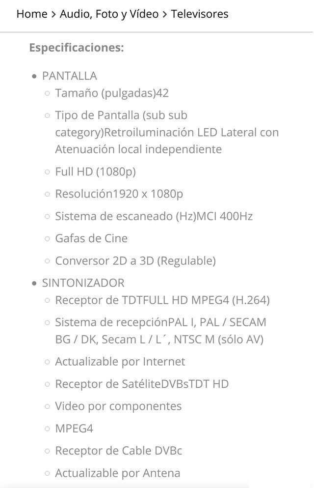 TV LG 42LM620S 42" LED 3D - En Perfecto Estado!!