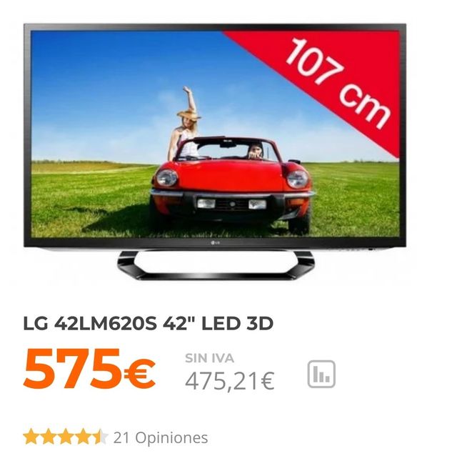 TV LG 42LM620S 42" LED 3D - En Perfecto Estado!!