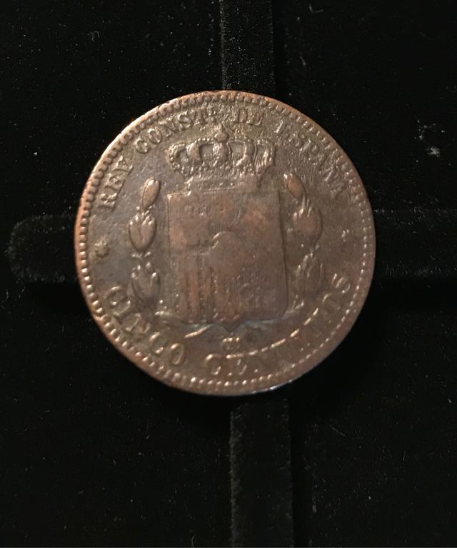 Moneda 5 céntimos 1879 Alfonso XII